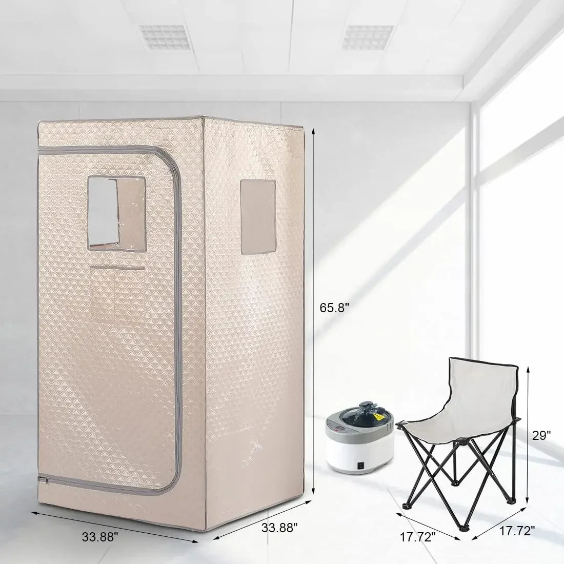 Full Body Home Steam VAPORSA Sauna Set 4L 